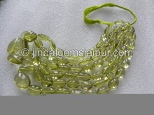 Lemon Quartz Plain Oval Nuggets Shape Beads
